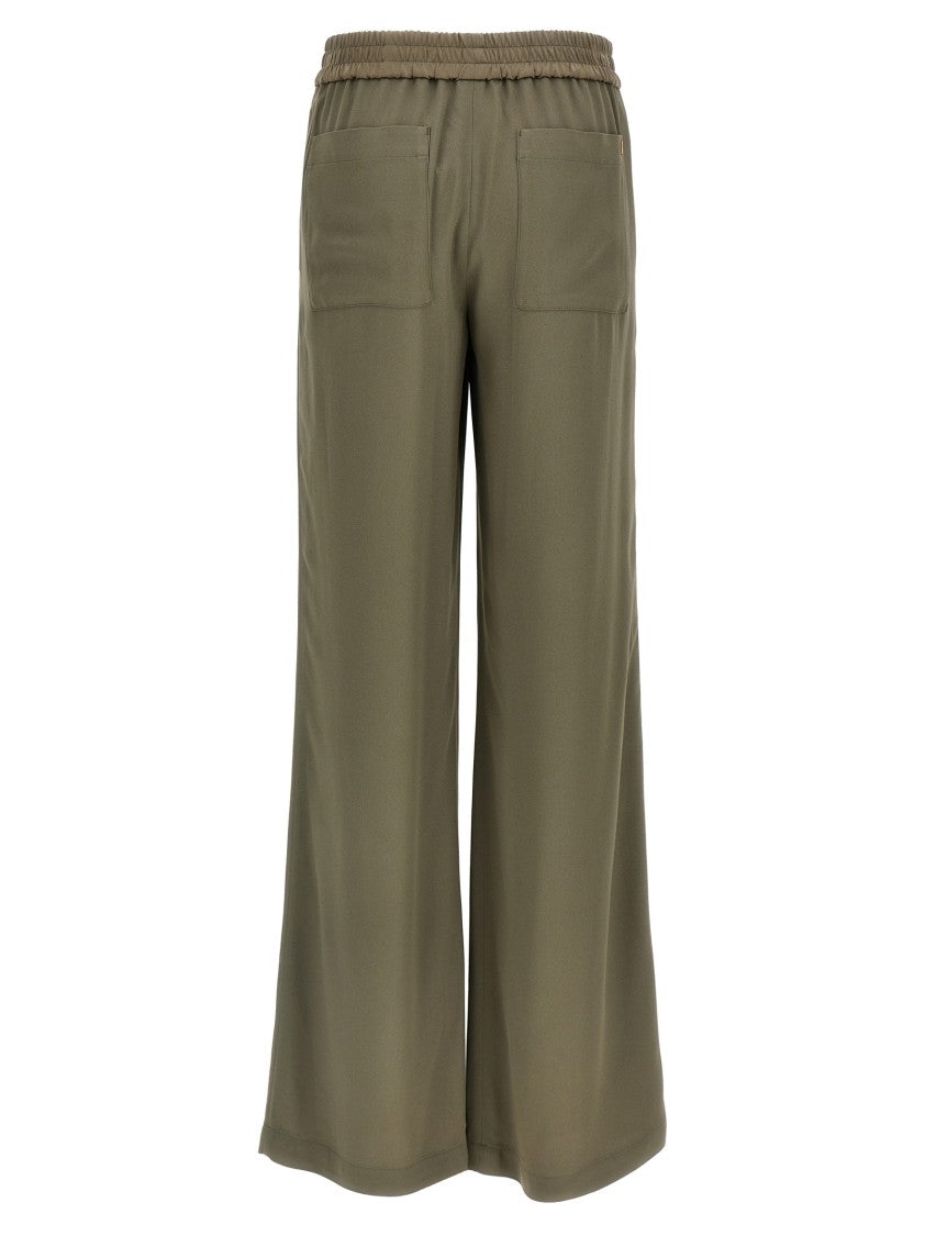Ami Wide Leg Trousers With Adjustable Strap