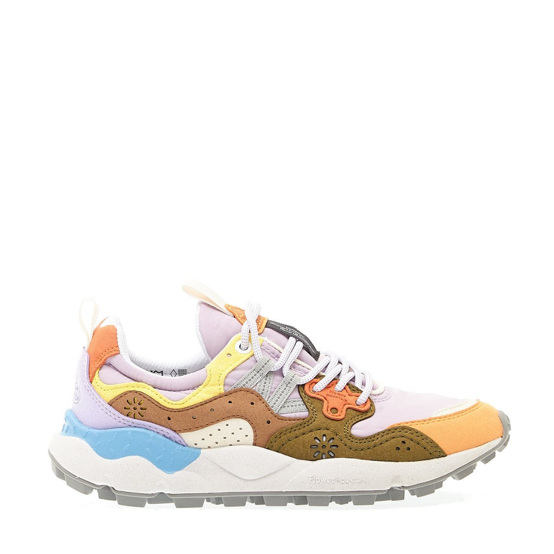 Flower Mountain Multicolor Suede Sneakers Fabric