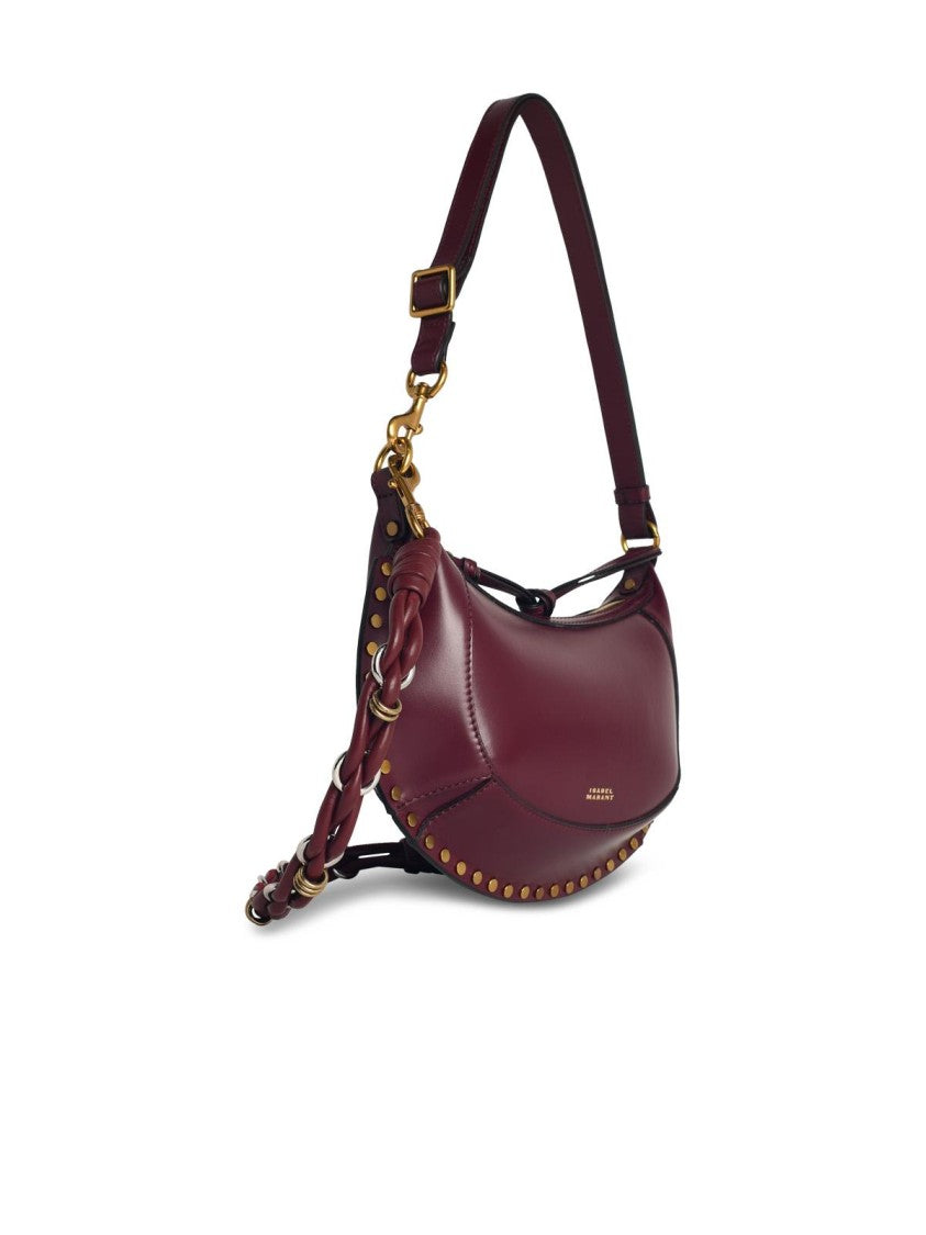 Isabel Marant Oskan Moon' Burgundy Smooth Leather Bag
