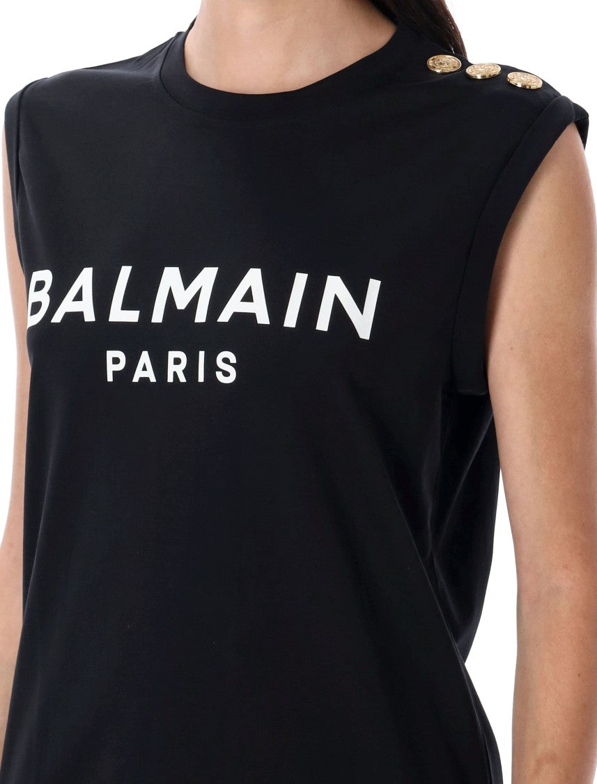 Balmain 3 Btn Logo Tank Top
