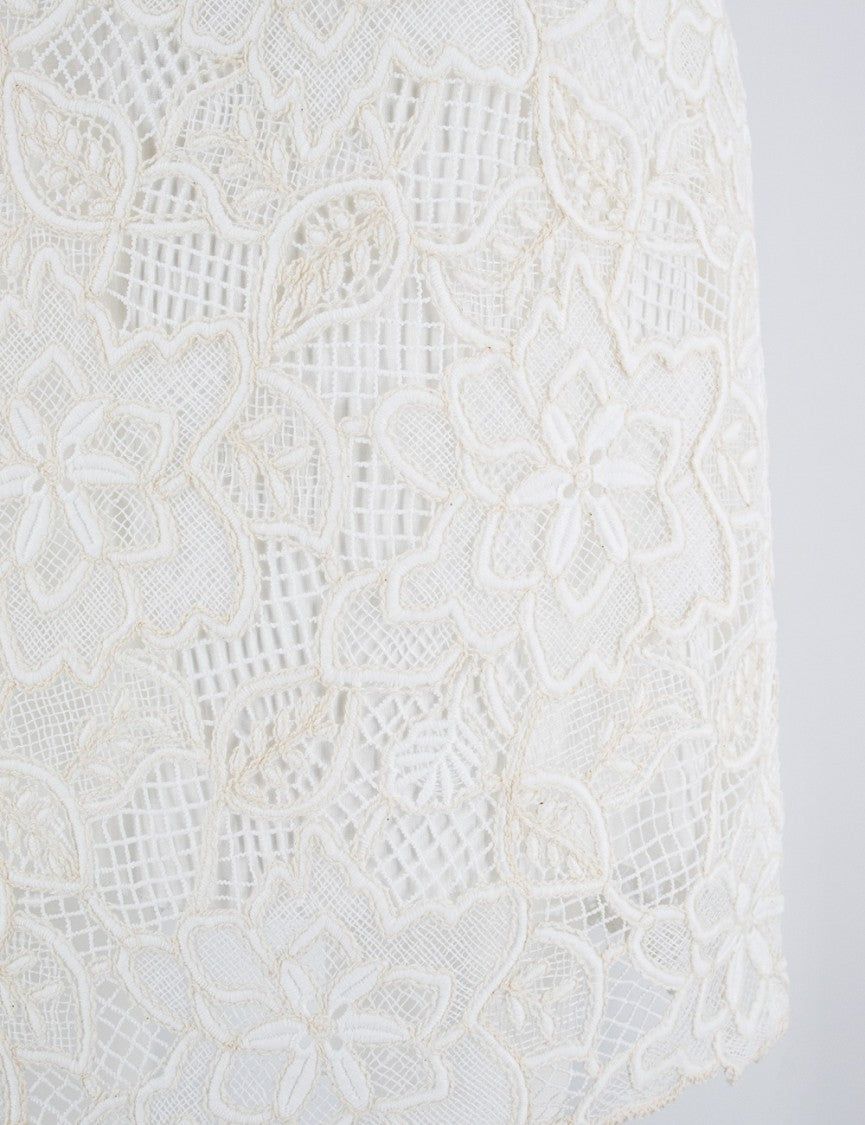 Ermanno Firenze Floral Macramé Lace Dress