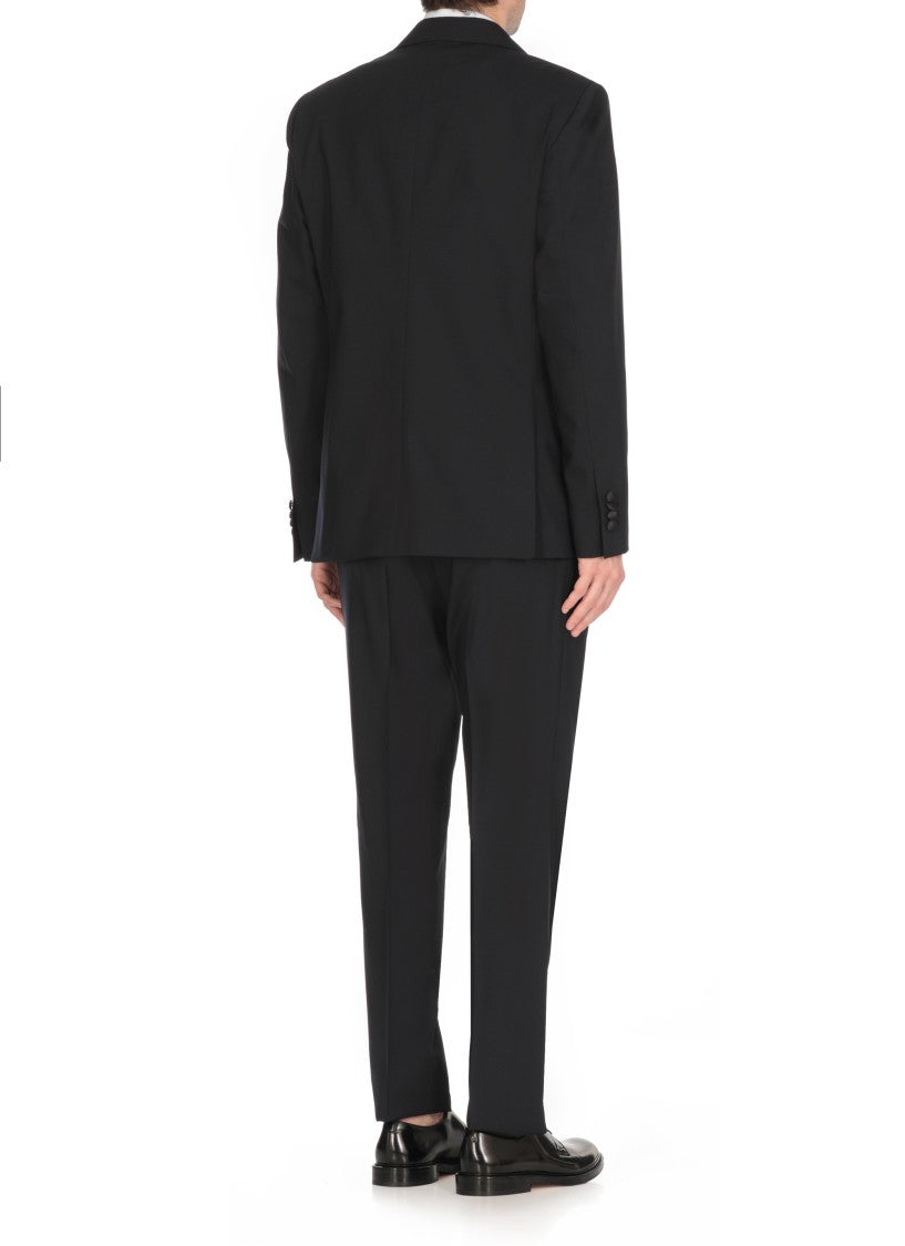 Lardini Double-Breasted Virgin Wool Suit