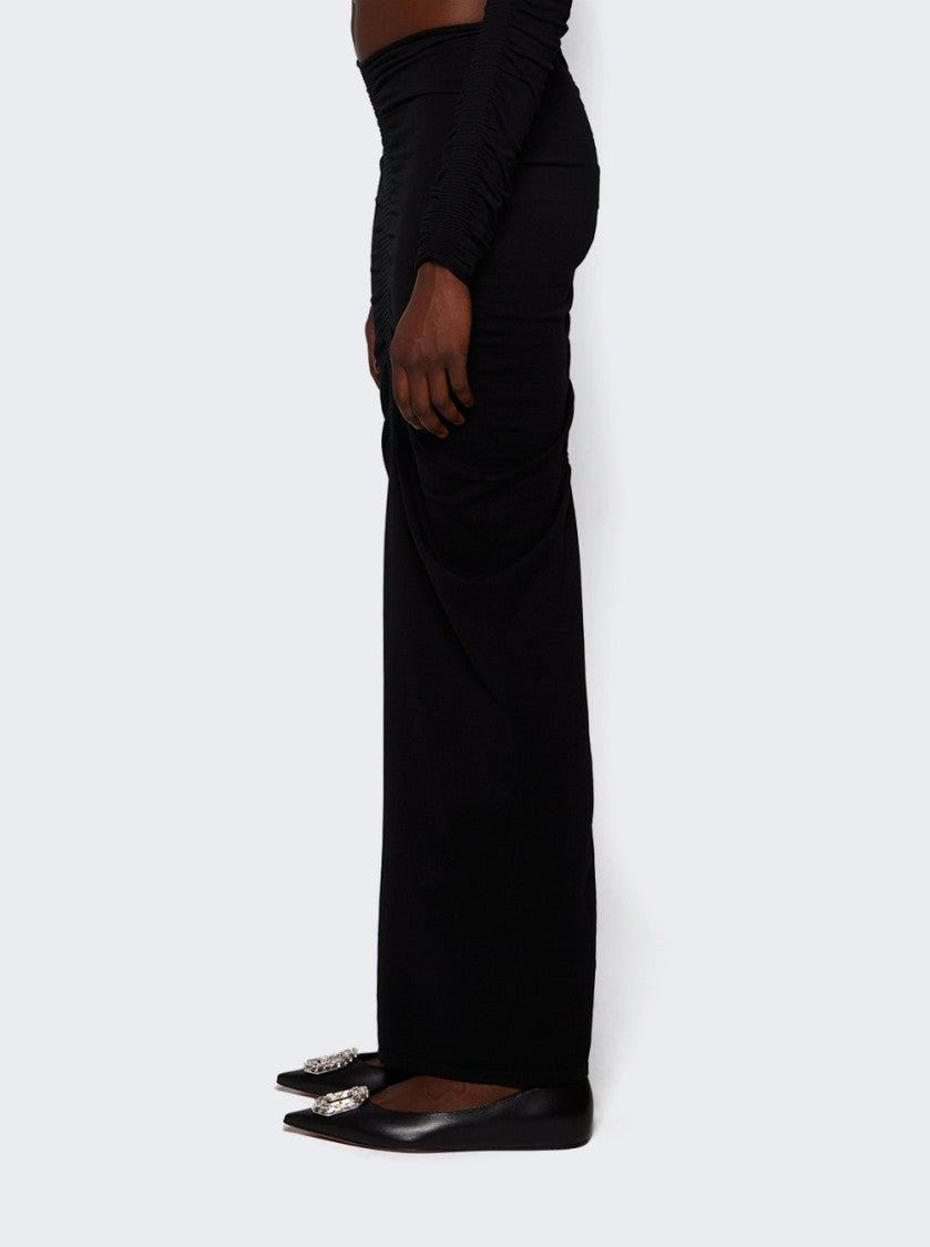 Alexander Wang Ruched Midi Skirt Black