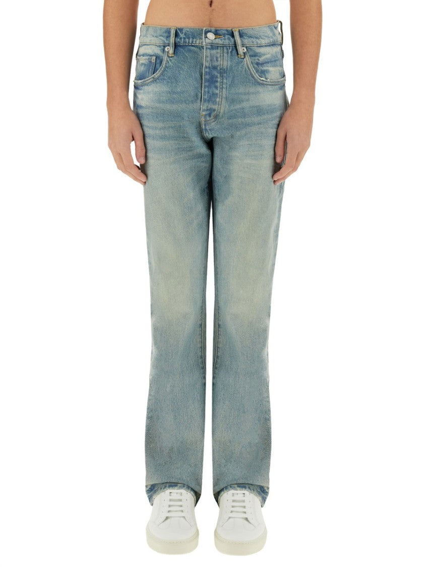 Purple Brand "Coated Flare" Jeans
