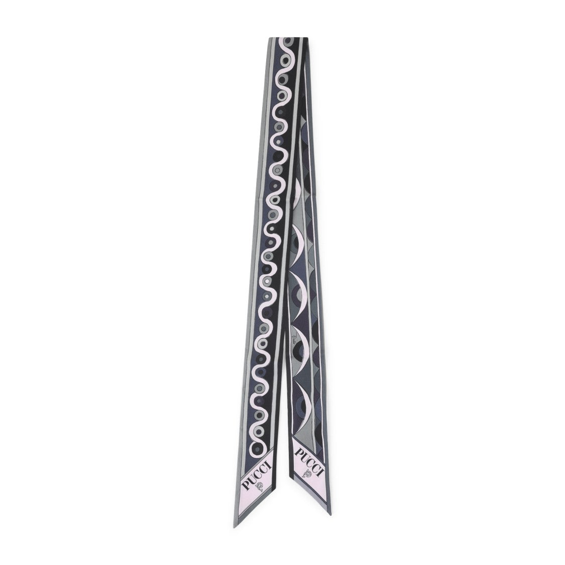 Pucci Abstract Geometric Silk Scarf With Designer Detailing