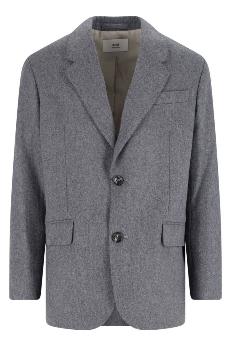 Ami Double-Breasted Tailored Wool Jacket