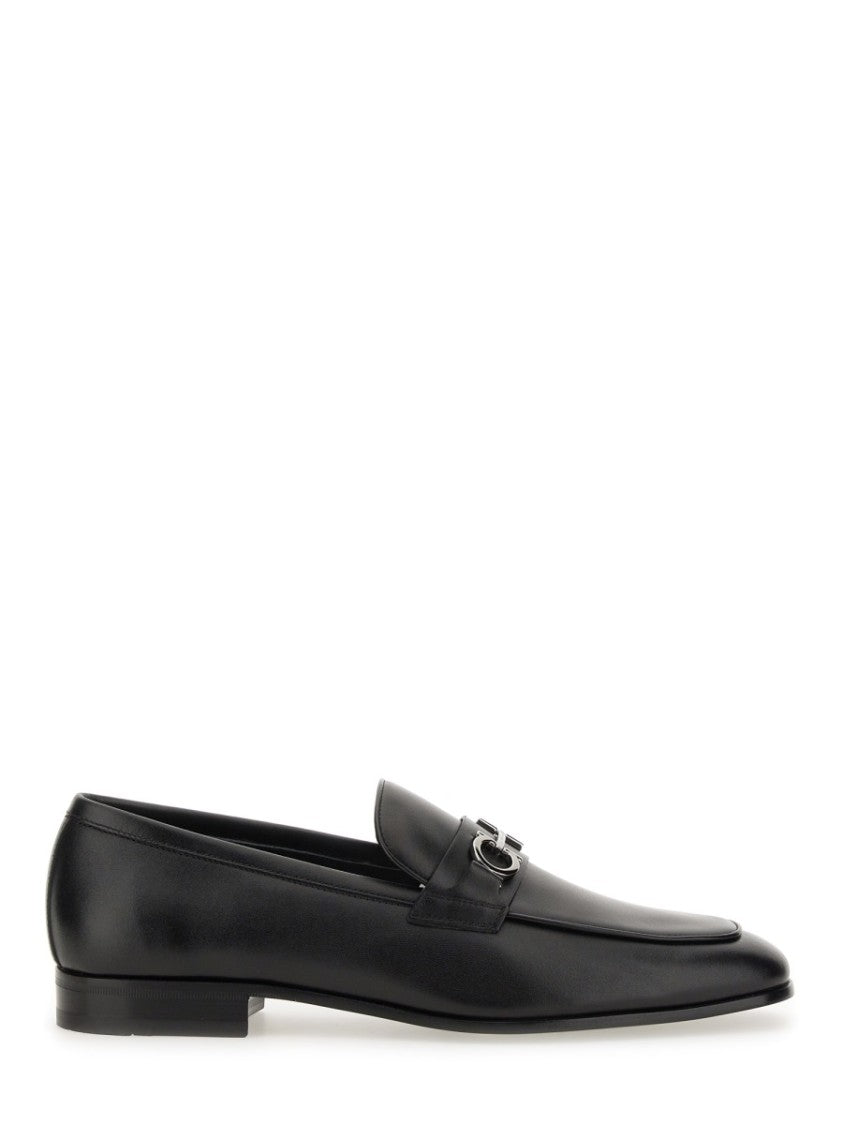 Ferragamo Moccasin Gancini With Distinctive Metal Detail