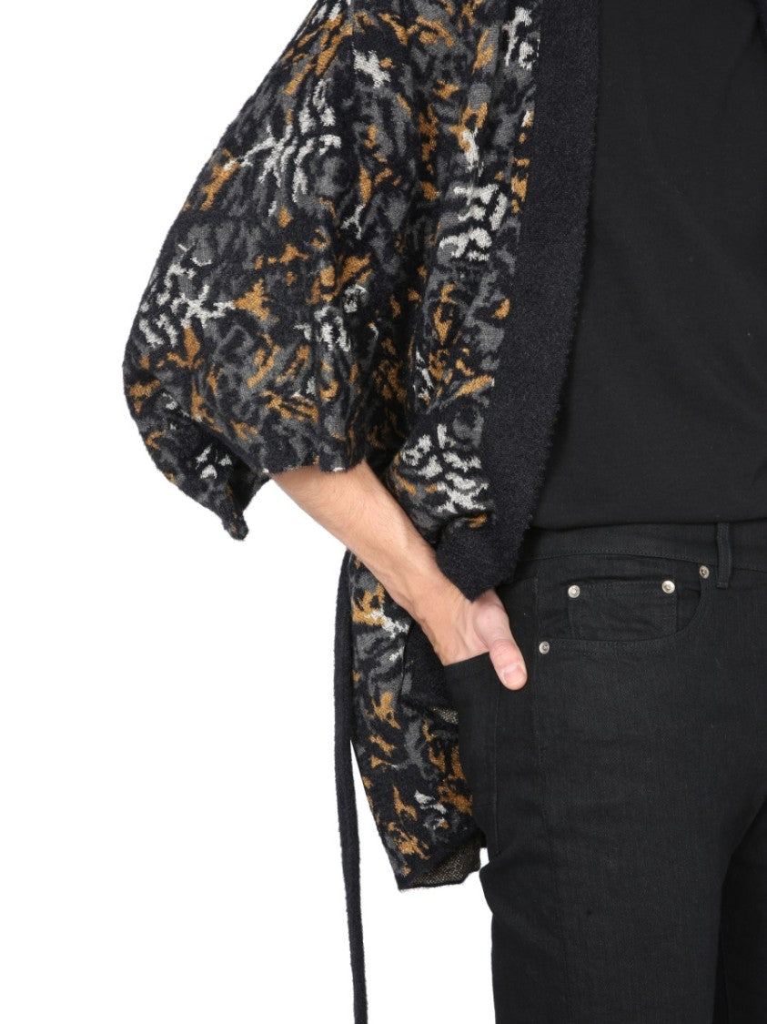 Saint Laurent Jacquard Knit Kimono