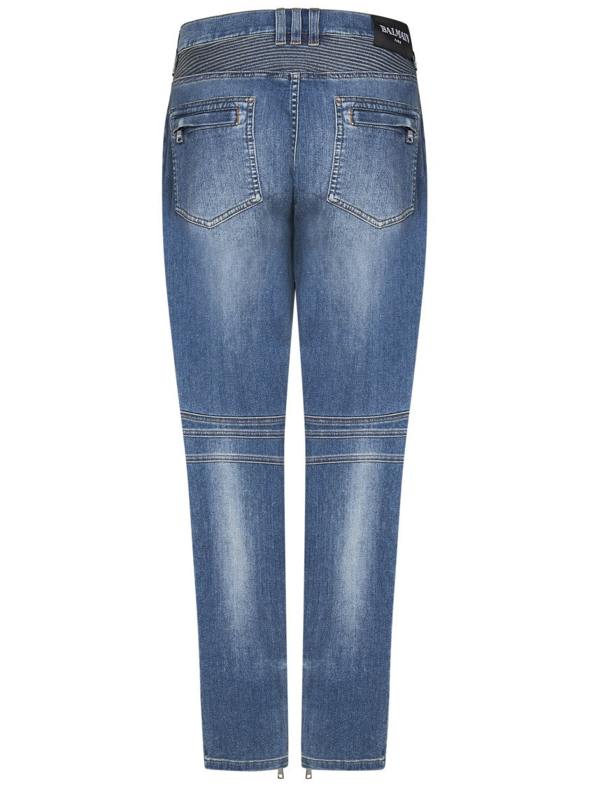 Balmain Slim-Fit Biker Jeans