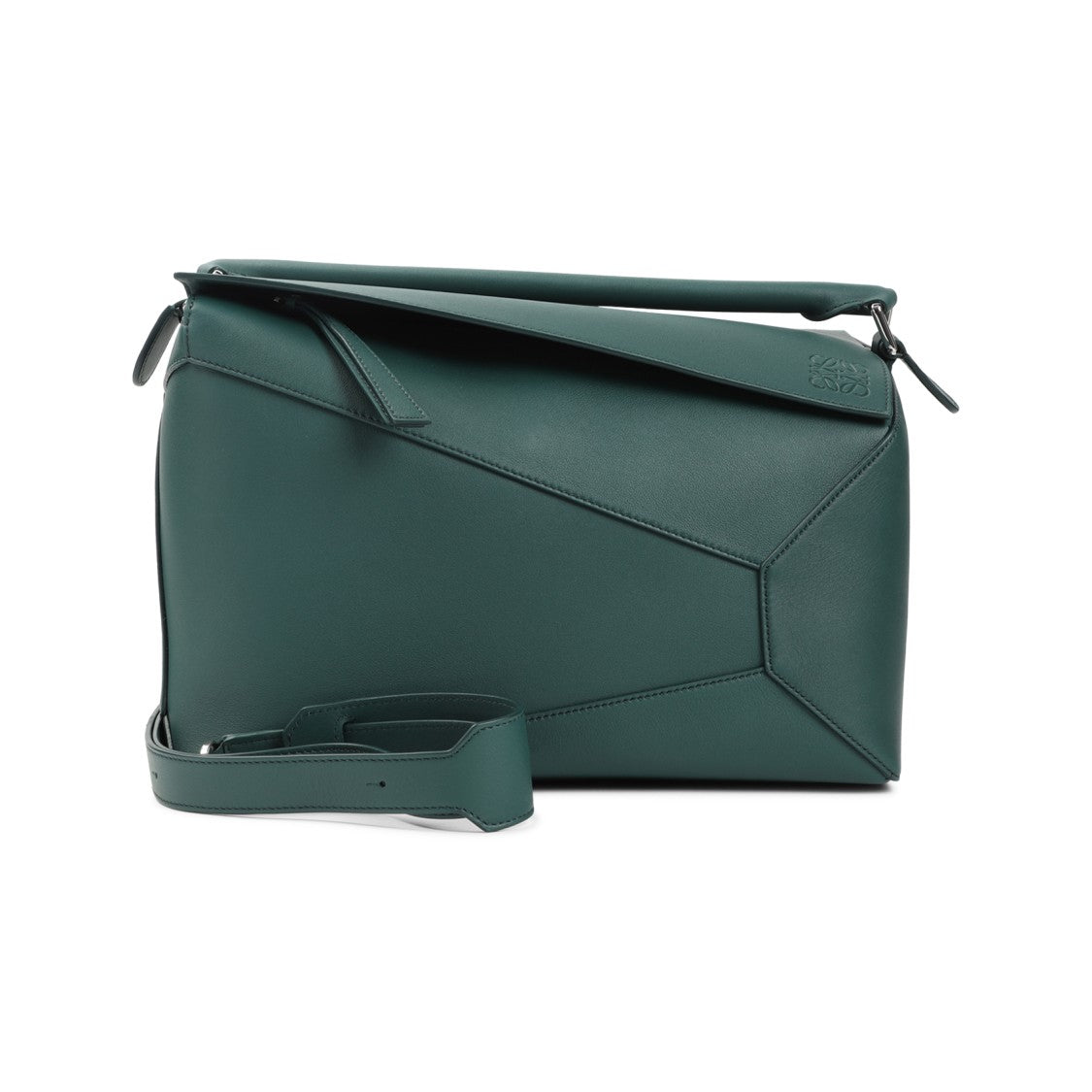 Loewe Geometric Design Green Calfskin Shoulder Bag
