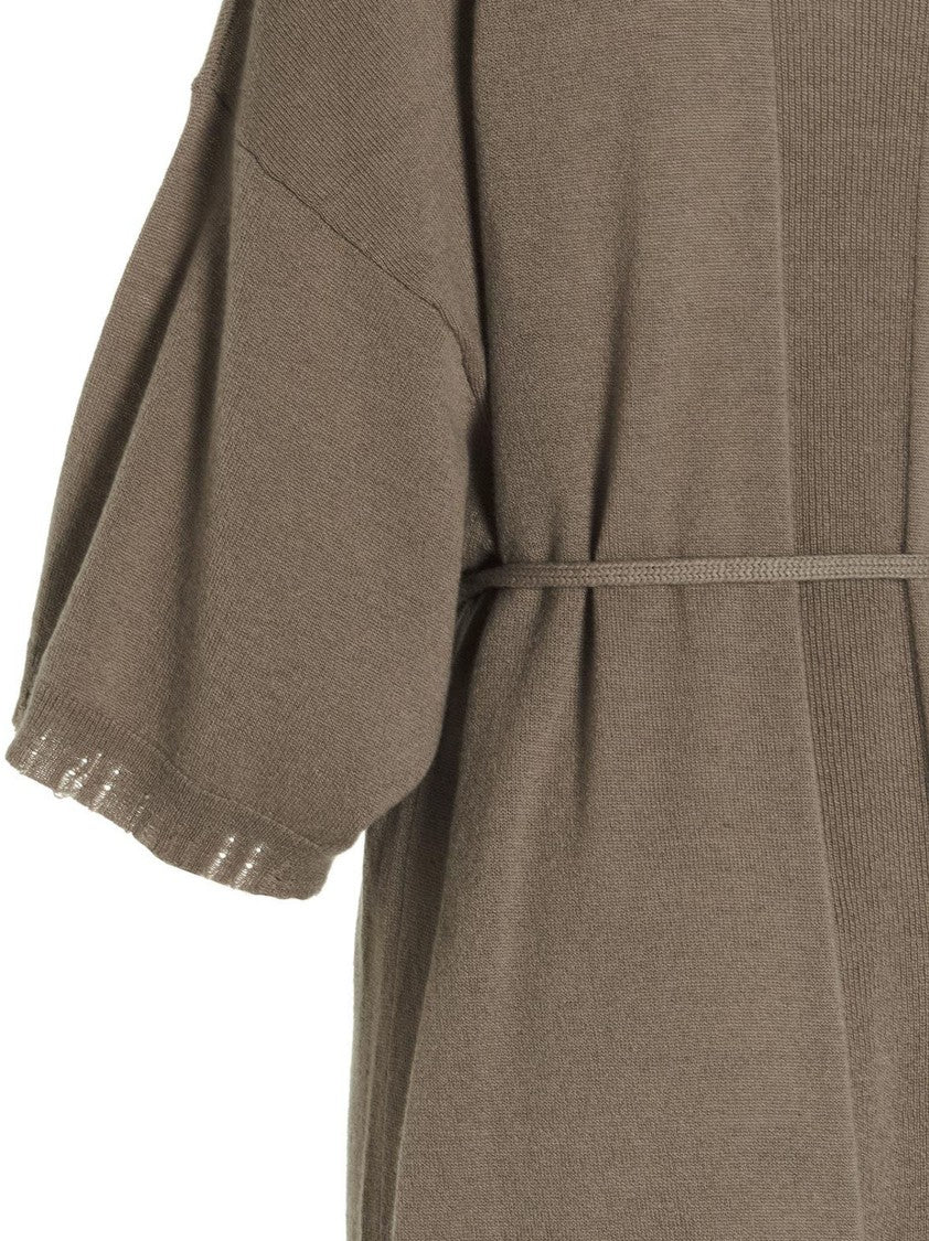 Nude Wool And Cashmere Knit Long Dress