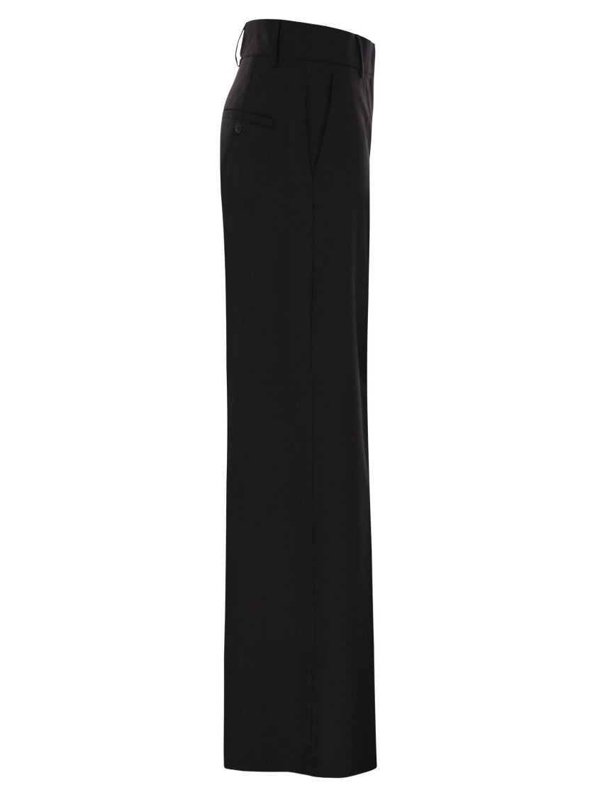 Max Mara Visivo - Wool Palazzo Trousers
