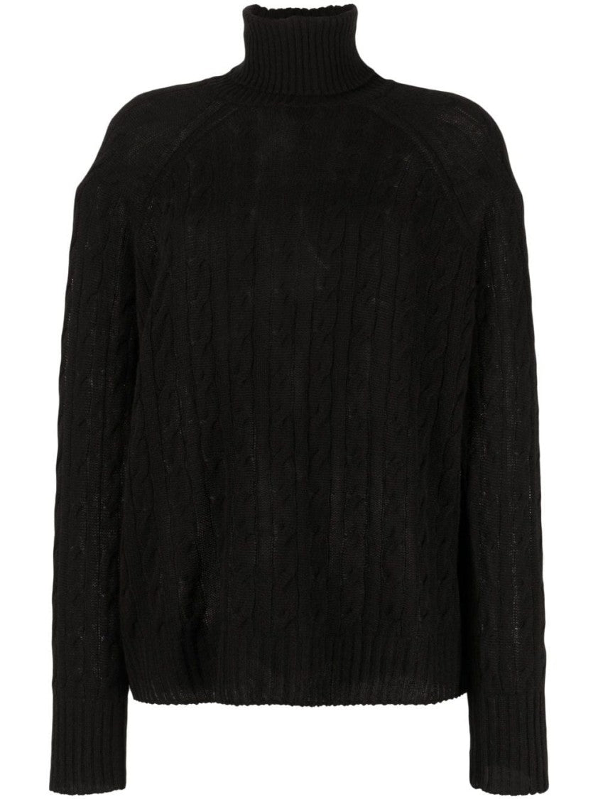 Etro High Neck Ribbed Cashmere Sweater