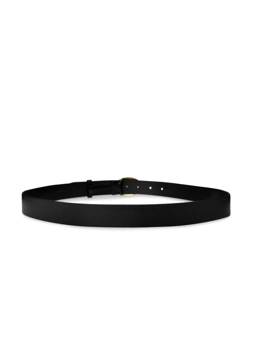 Polo Ralph Lauren Pony Logo Oval Buckle Leather Belt