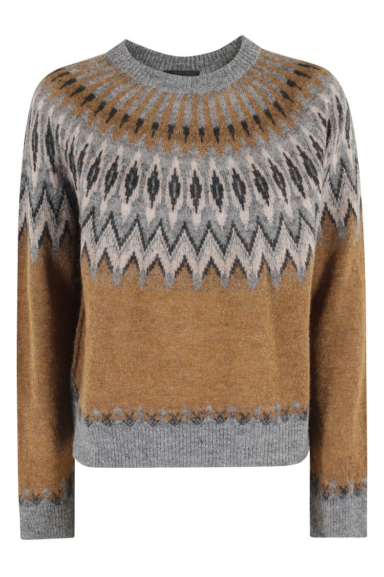 Roberto Collina Jacquard Cropped Crewneck Sweater