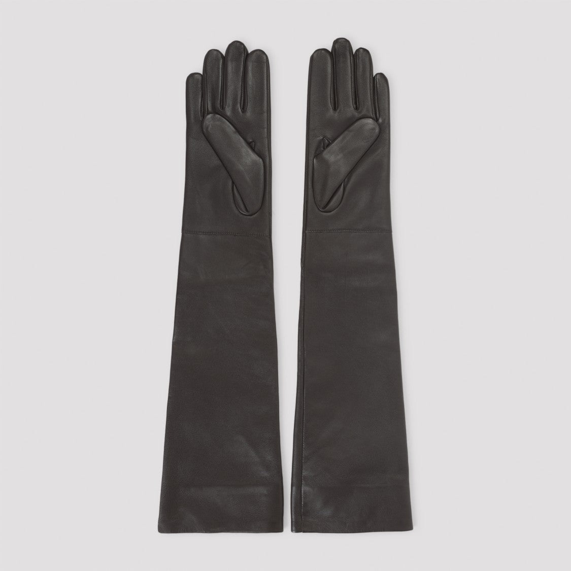 The Frankie Shop Long Black Leather Gloves