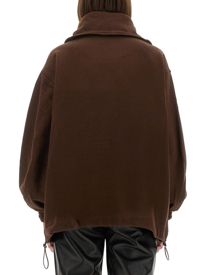 The Attico Oversized Blouson With High Collar