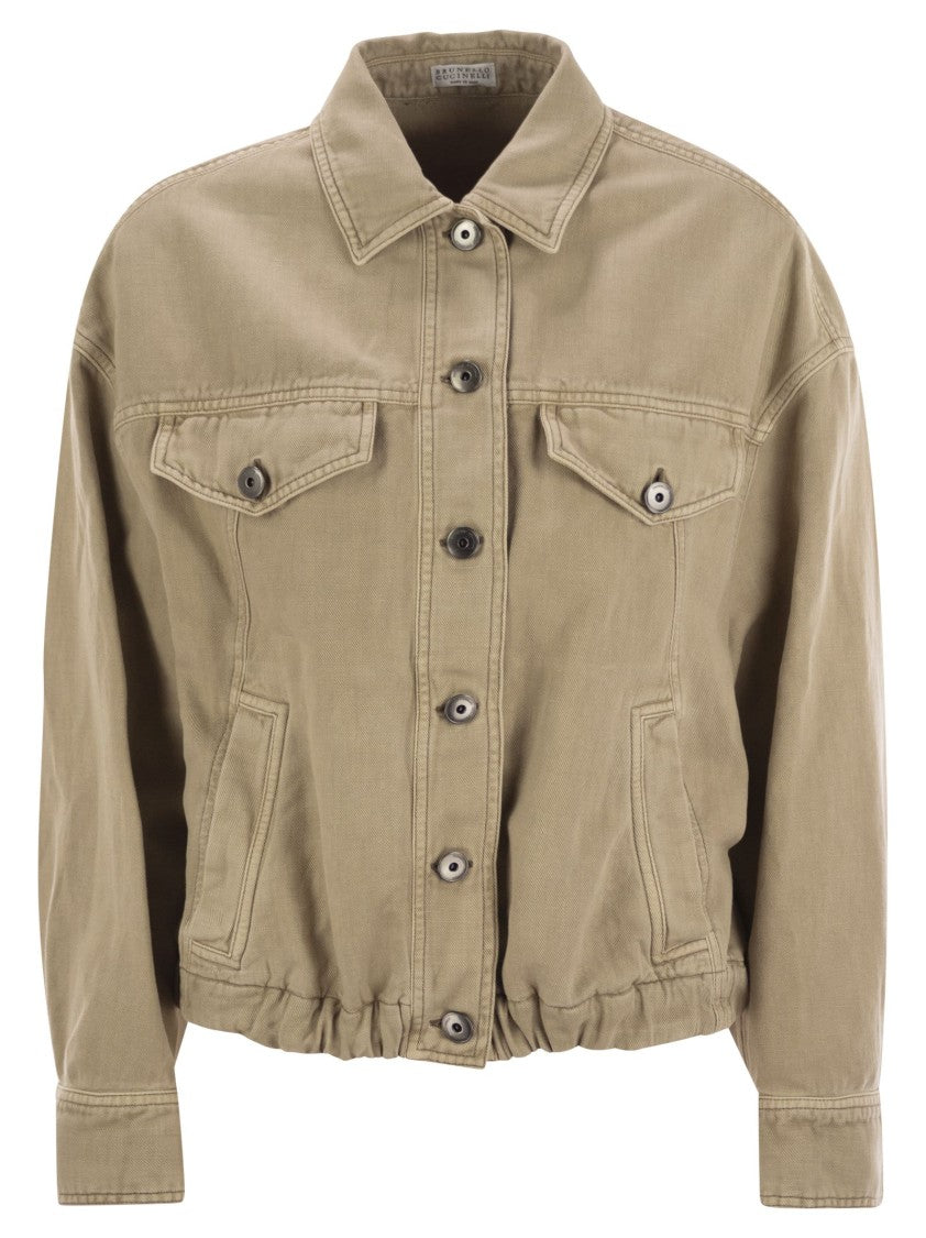 Brunello Cucinelli Four-Pocket Jacket In Garment-Dyed Cotton-Linen Cover-Up