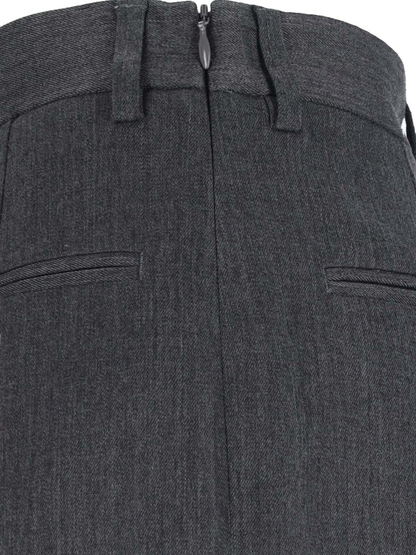 Mm6 By Maison Margiela High-Waisted Tailored Pants With Wide Leg