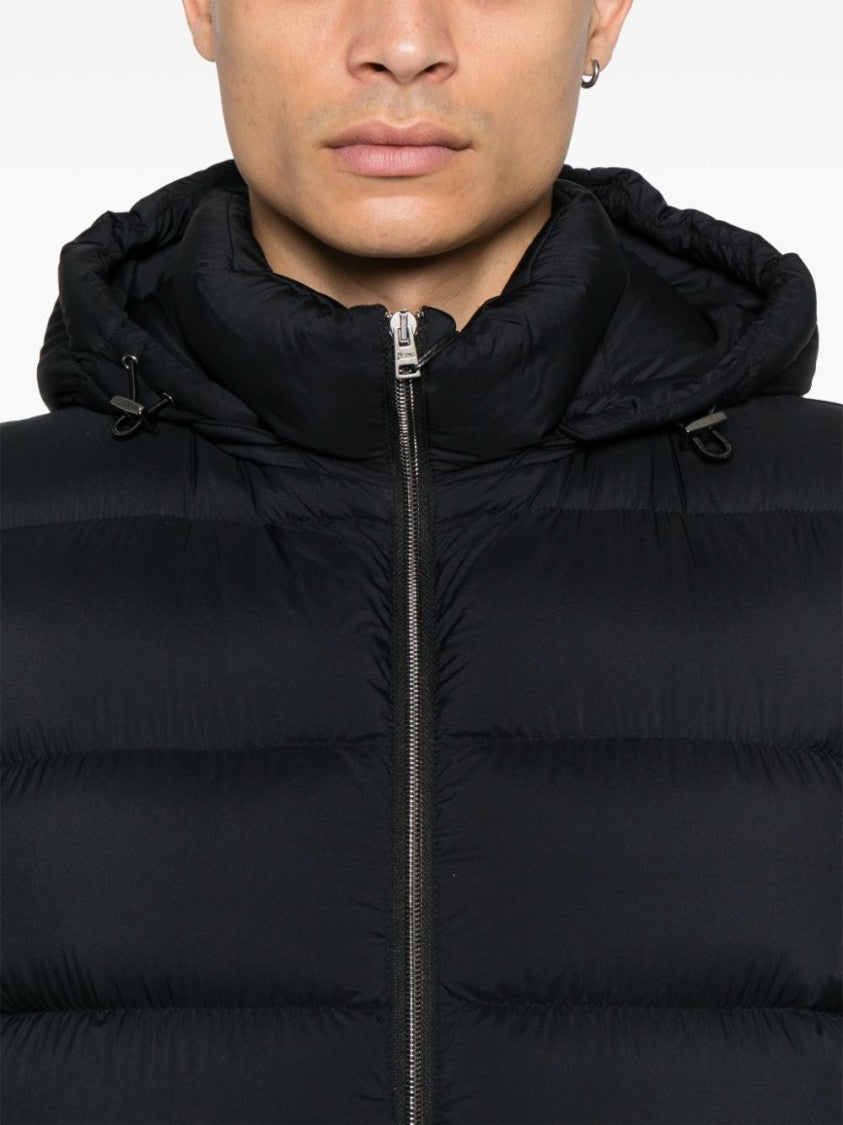 Herno Quilted Puffer Vest With High Collar