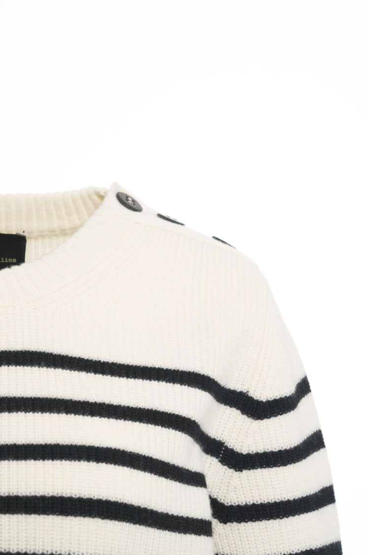 Roberto Collina Horizontal Stripe Knit Sweater With Ribbed Details