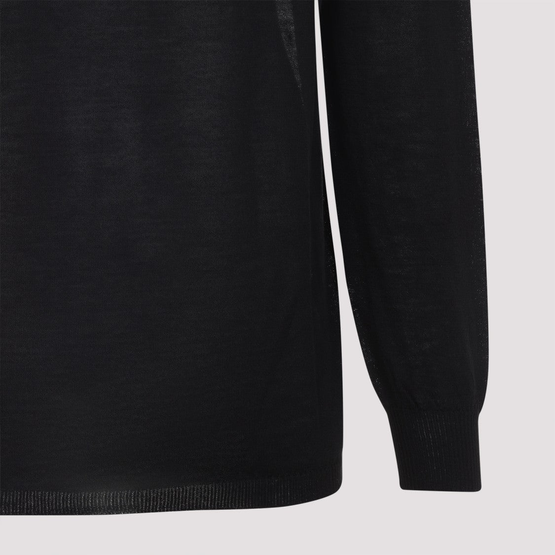 Rick Owens Oversized Turtle Black Wool Pullover