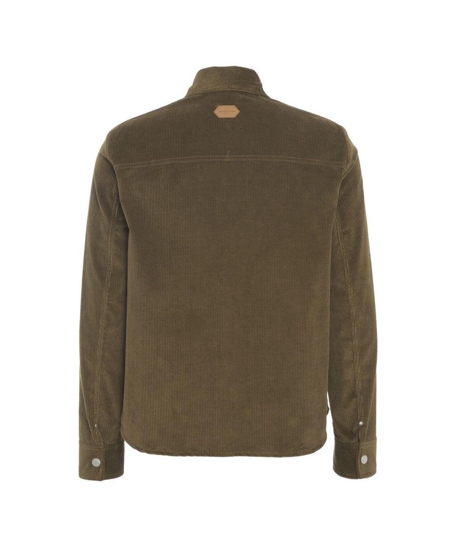 Jacob Cohen Corduroy Shirt Jacket With Classic Collar And Button Closure