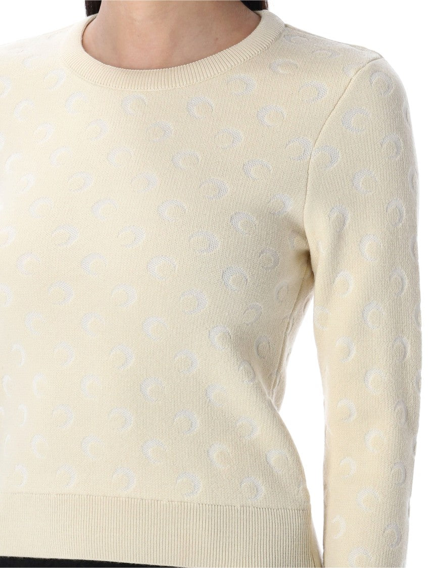 Marine Serre Moon Jacquard Knit Sweater