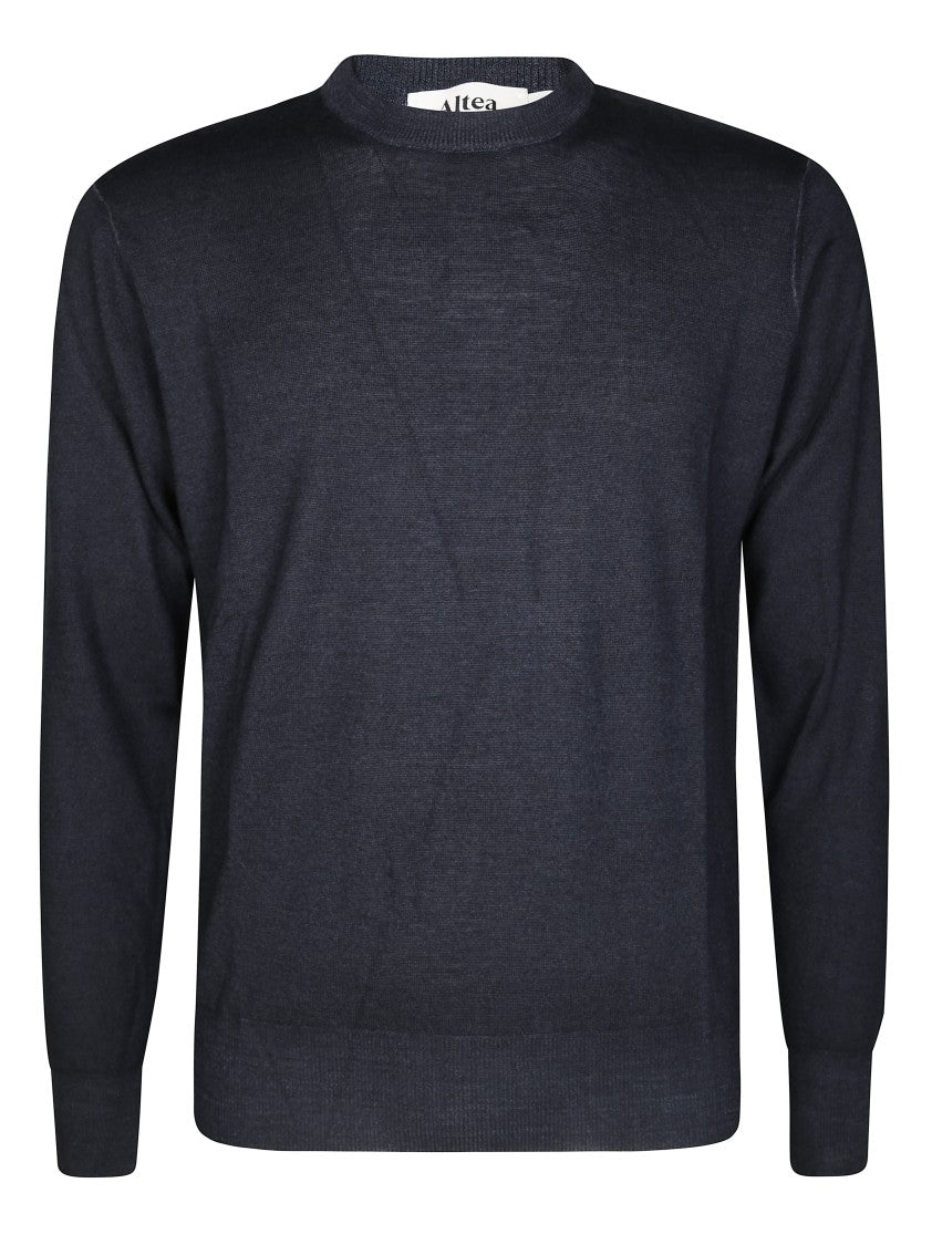 Altea Merino Wool Crew Neck Sweater With Minimalist Design