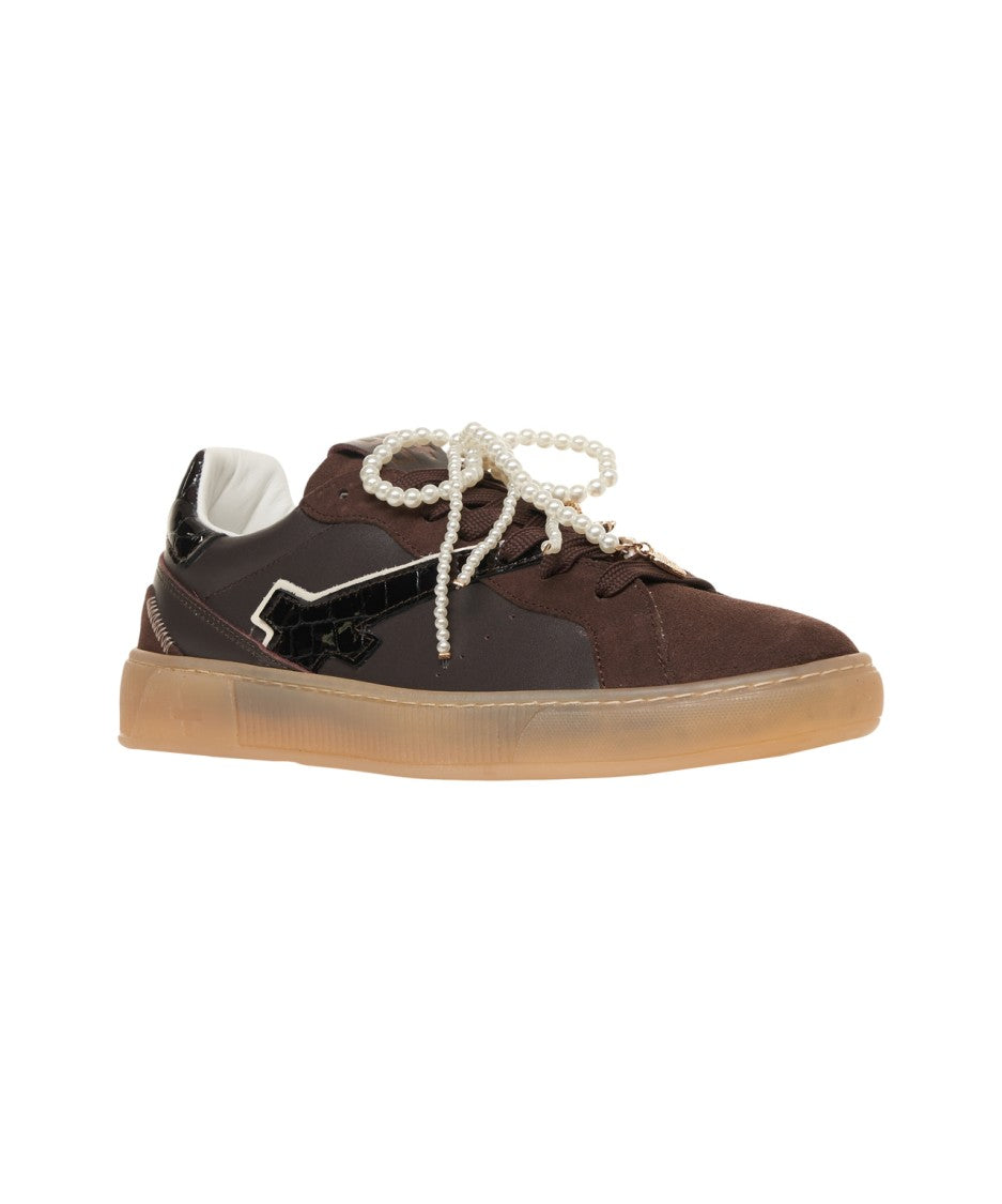 Gio+ Dark Toned Sneakers With Translucent Sole