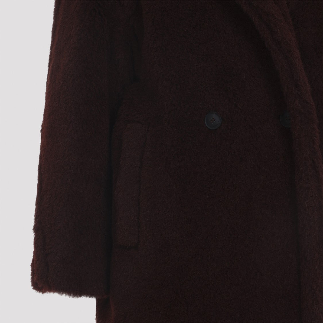 Max Mara Cherry Red Alpaca Vicugna Tedgirl Coat