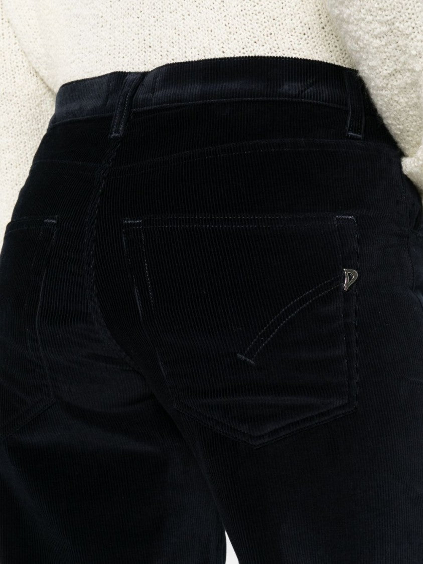 Dondup Wide-Leg Corduroy Pants With Classic Five-Pocket Design