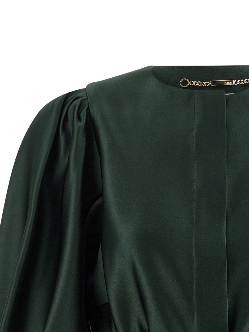Fendi Silk Duchesse Blazer