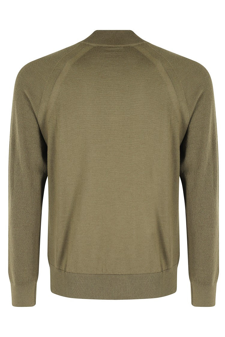 Paolo Pecora Olive Wool Knit Sweater