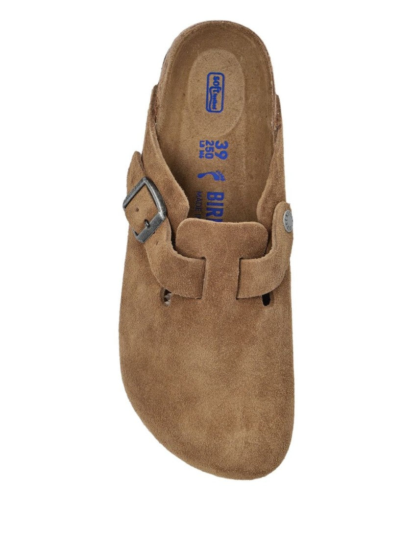 Birkenstock Brown Leather Sandals With Adjustable Buckle