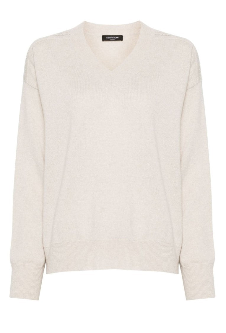 Fabiana Filippi Knitwear With V-Neckline Sweater