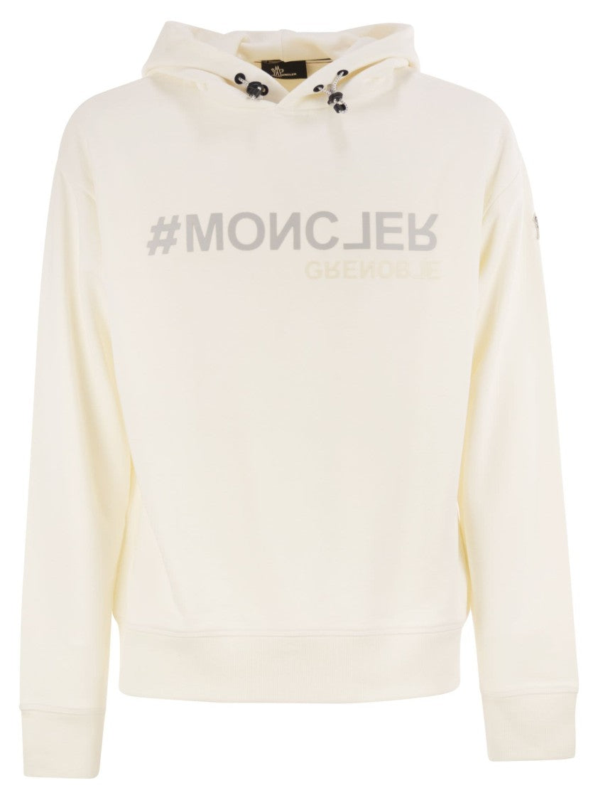 Moncler Grenoble Plush Cotton Fleece Hoodie With Logo Details