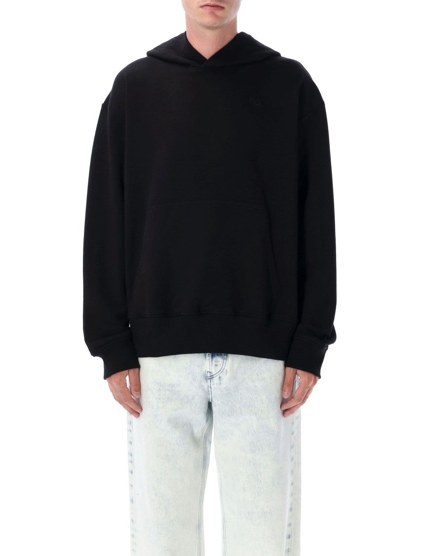 Diesel S-Macs-Hood-Megoval-D Relaxed Fit Black Hoodie