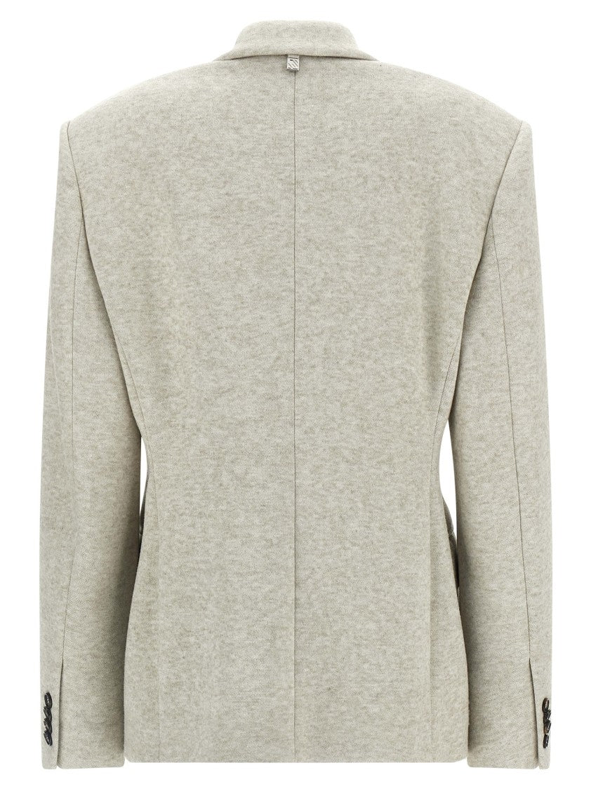 Giuseppe Di Morabito Double-Breasted Oversized Blazer With Removable Rose Brooch