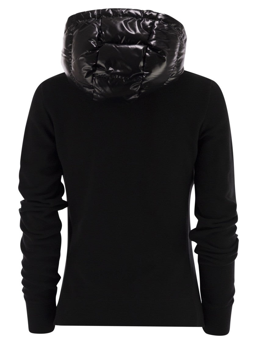 Moncler Grenoble Padded Fleece Sweatshirt With Zip And Hood