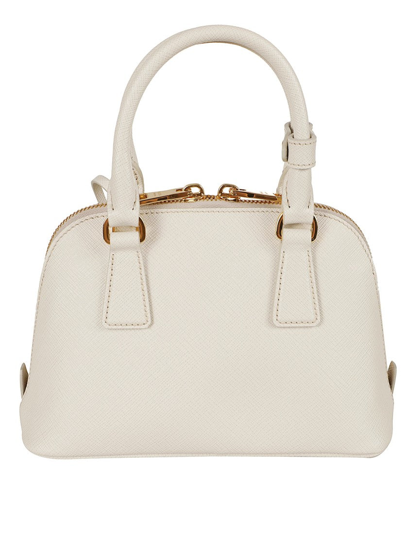 Prada Structured Handbag With Enameled Logo