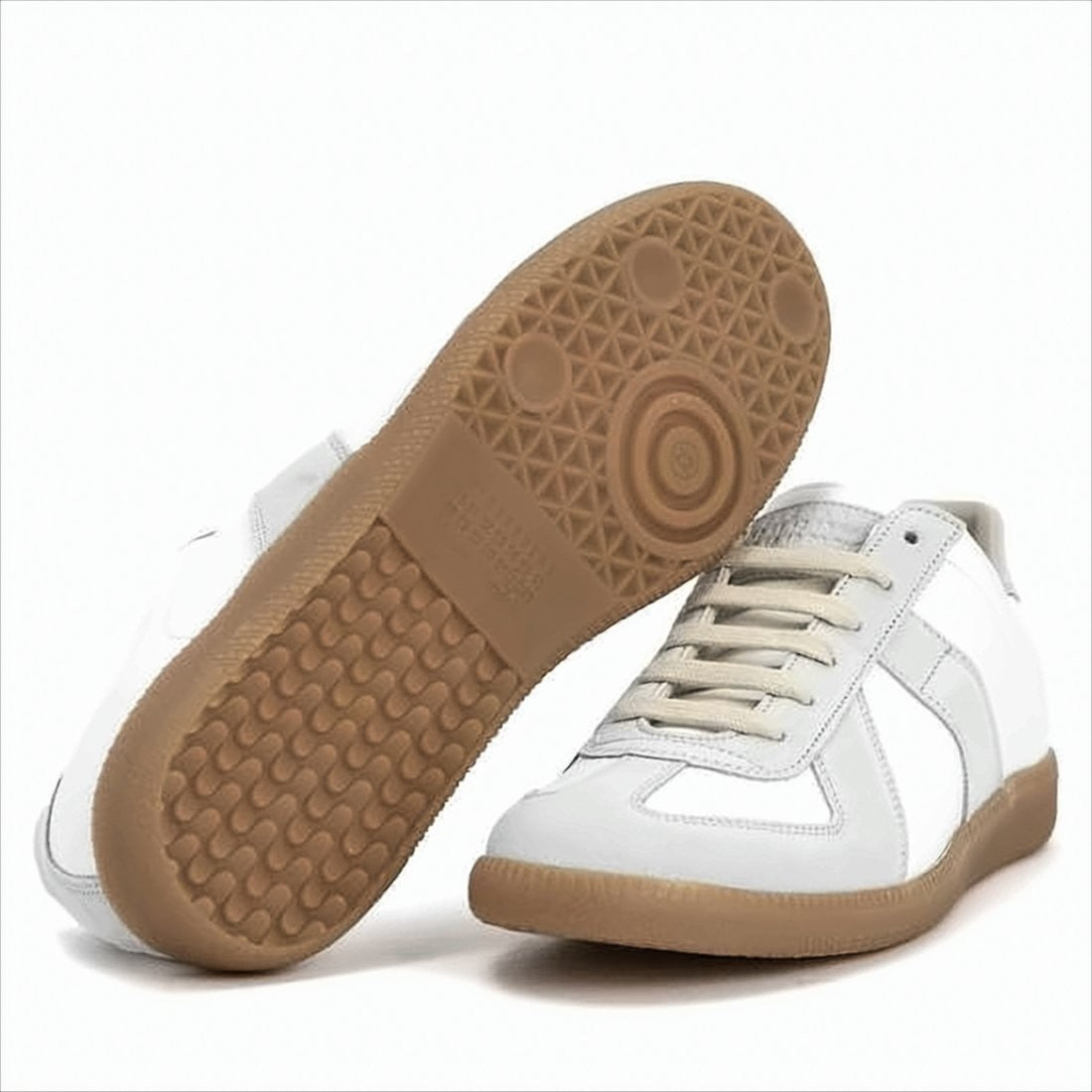 Maison Margiela Low-Top Sneakers With Suede And Leather Overlays