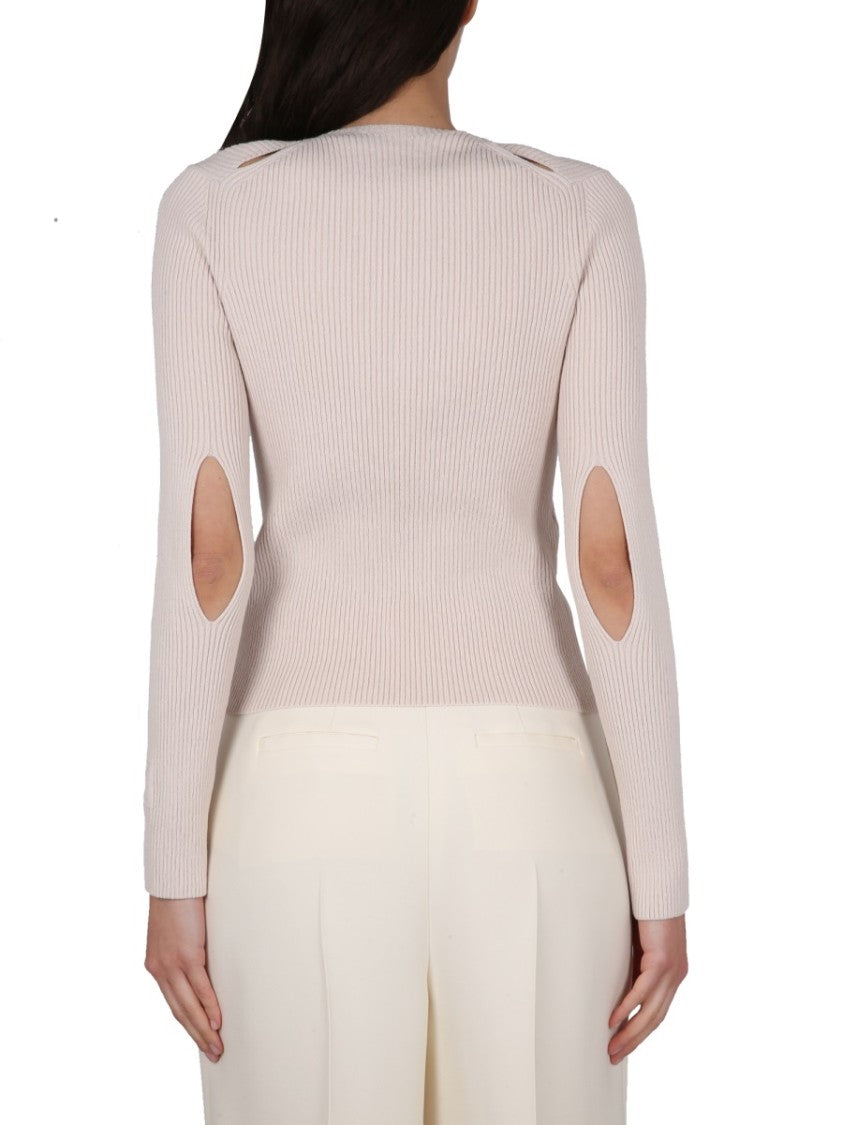 Fendi Ribbed Cotton Cardigan