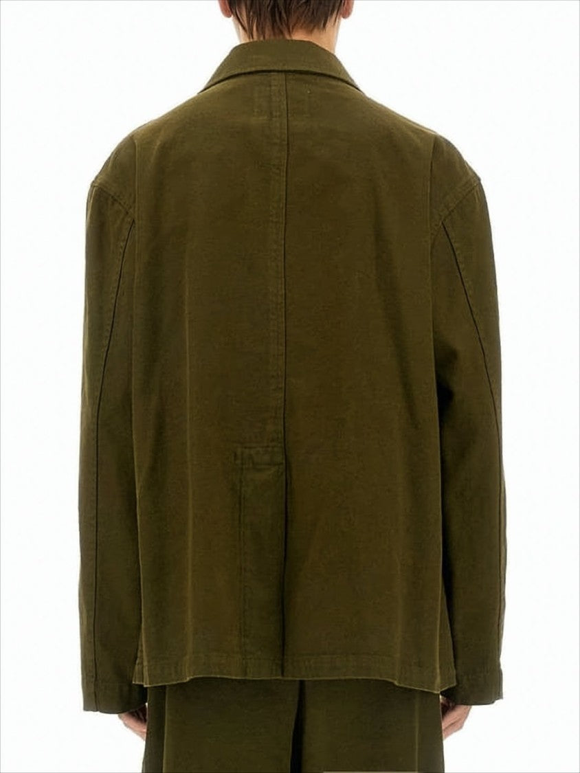 Margaret Howell Boxy Fit Utility Jacket With Notched Lapel