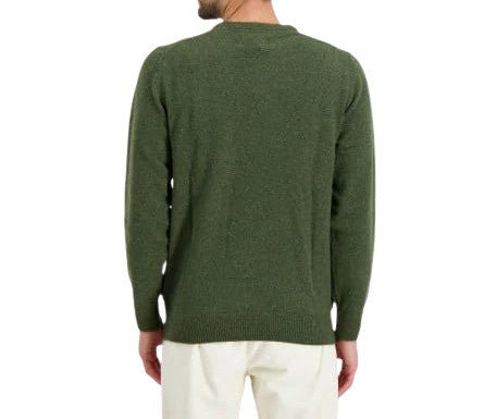 Barbour Lambswool Blend Sweater With Classic Crew Neck