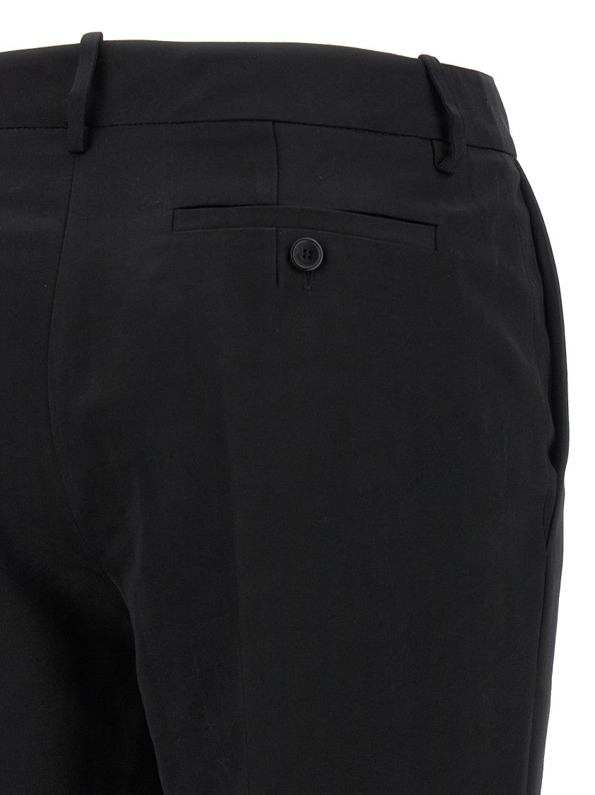 Magda Butrym Slightly Shiny Straight-Leg Pants With Pleat Detail
