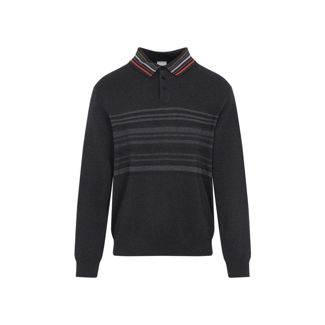 Paul Smith Striped Polo Shirt With Collar Detail