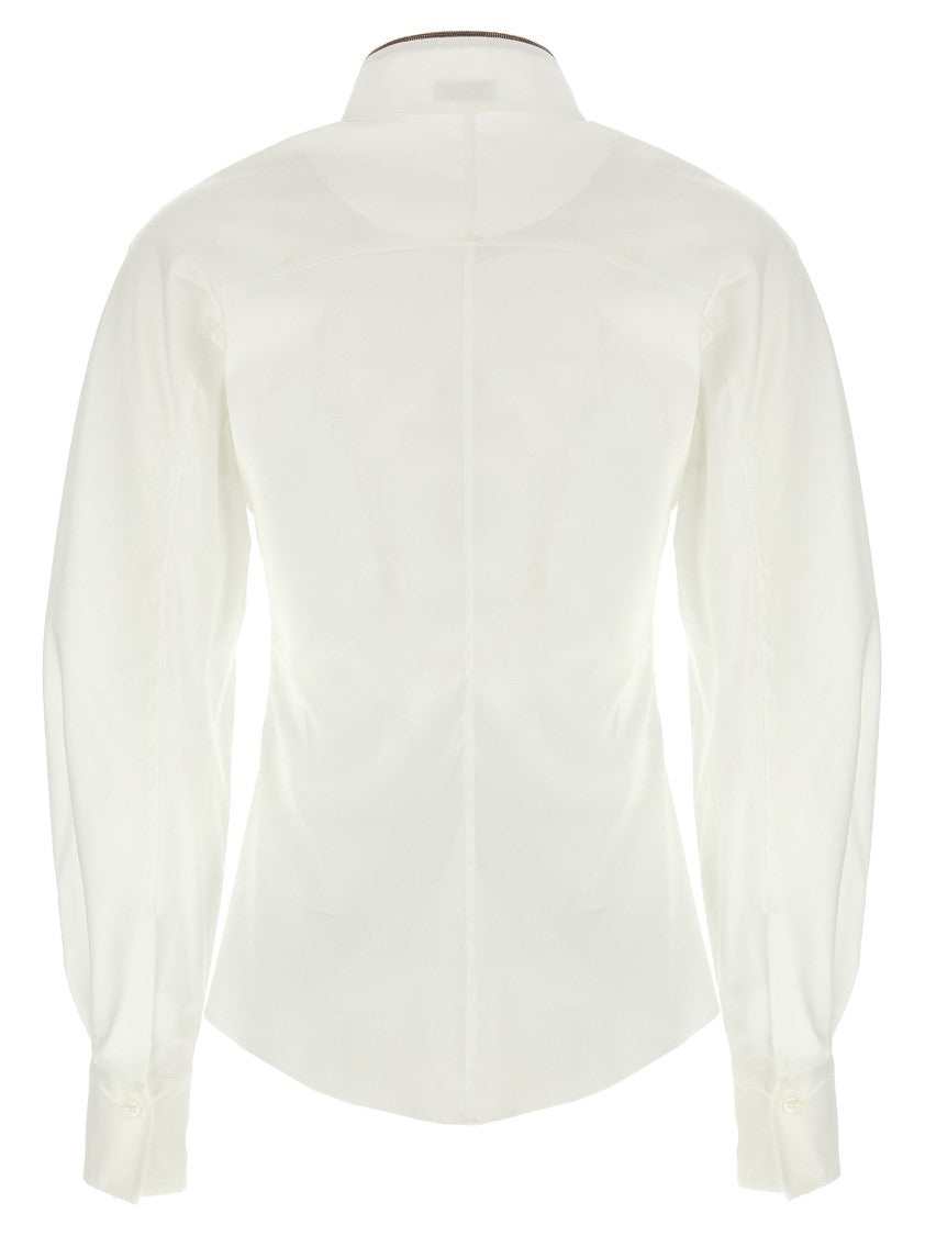 Brunello Cucinelli 'Shiny Collar Detail' Shirt