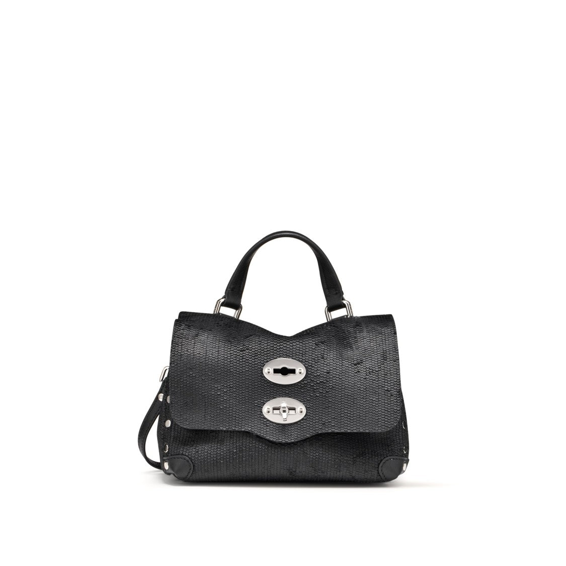 Zanellato Carved Lambskin Shoulder Bag With Calfskin Detailing
