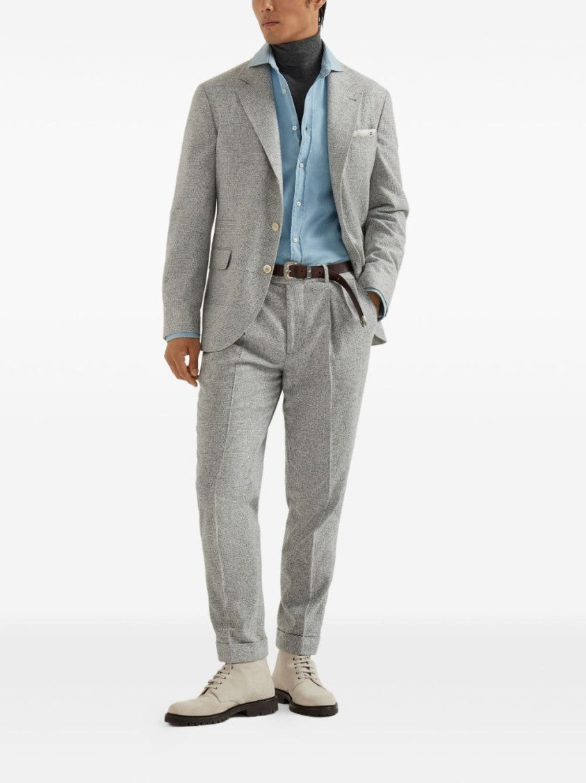 Brunello Cucinelli Deconstructed Grey Blazer